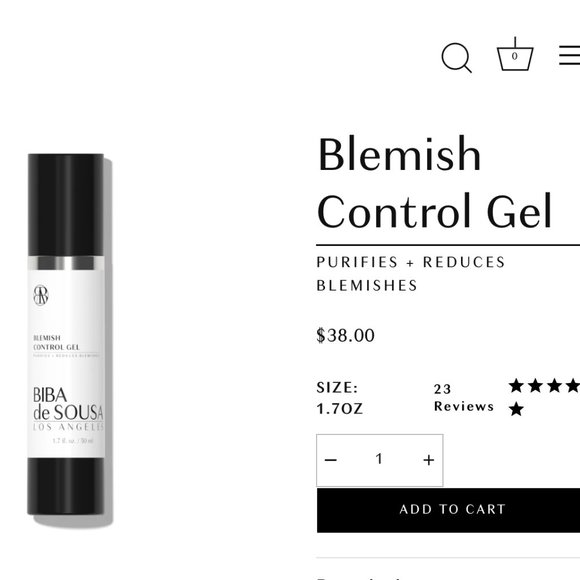 BIBA de SOUS Blemish Control Gel - Picture 2 of 4